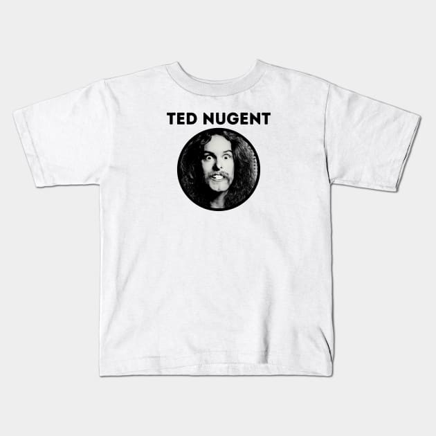 ted nugent || dark Kids T-Shirt by claudia awes